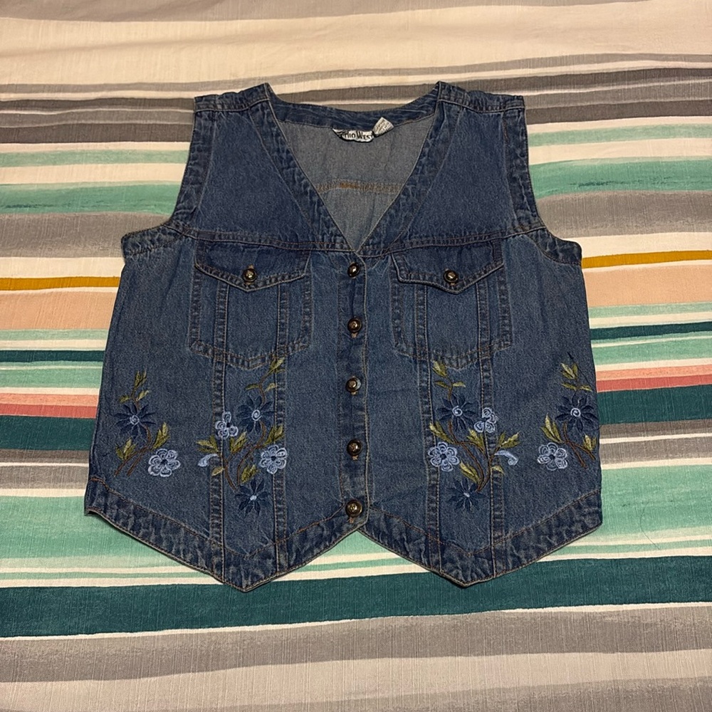 Vintage Studio West Blue Denim Vest